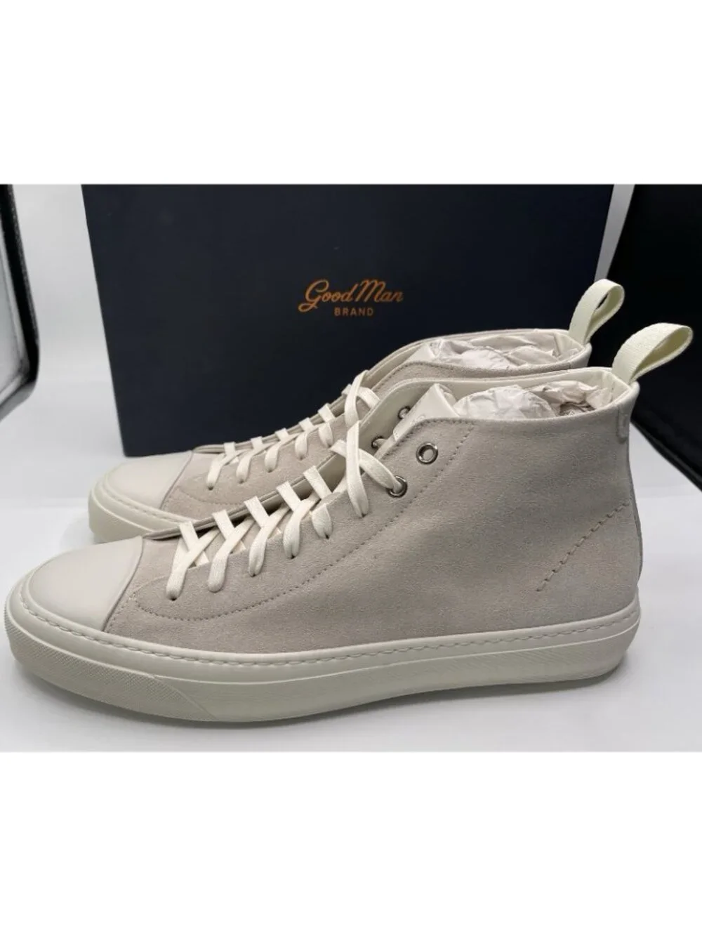 Good Man Brand Legacy Hi-Top Beige‎ Suede  Leather Sneakers Men’s Size 10